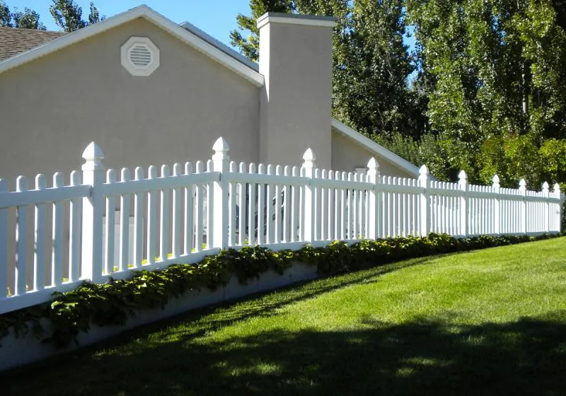 Privacy Fence With Decorative Top
